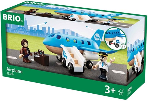 Brio Set d'imbarco aereo giocattolo con passeggeri e scaletta-2