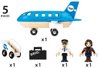 Brio Set d'imbarco aereo giocattolo con passeggeri e scaletta-3
