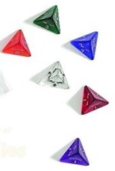 HOT Games dadi acrilico 4 facce 12 pezzi colori trasparenti
