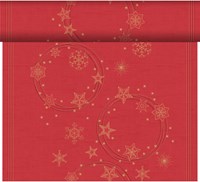 Duni runner da tavola Natale rosso 3-in-1 Star Shine 40x480cm carta