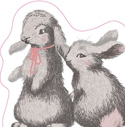 Duni tovaglioli Bunny Friends 3 veli 33cm - decorazione allegra per la tavola