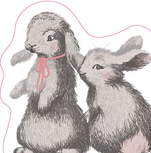 Duni tovaglioli Bunny Friends 3 veli 33cm - decorazione allegra per la tavola