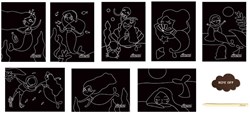 Avenir scratch junior sirena set creativo 23x23cm 8 pezzi artistico