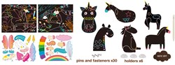 Avenir set creativo unicorni marionetta articolata scratch 31.5x24cm 6 pezzi