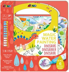 Avenir libro magico da colorare con acqua - dinosauri 3-in-1 gioco