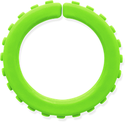 ARK Therapeutic bracciale da masticare giocattolo sensoriale verde lime medio Getextureerde kauwarmband om te draaien om de pols, alternatief voor kauwen op mouwen, voor kinderen en volwassenen.