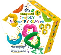 Haku Yoka giocattolo sensoriale pastelli geometrici - 6 colori - educativo