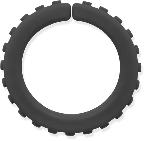 ARK Therapeutic bracciale da masticare giocattolo sensoriale nero medio XT Getextureerde kauwarmband om te draaien om de pols, alternatief voor kauwen op mouwen, voor kinderen en volwassenen.