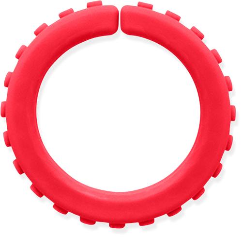 ARK Therapeutic bracciale da masticare giocattolo sensoriale rosso per bambini Getextureerde kauwarmband om te draaien om de pols, alternatief voor kauwen op mouwen, voor kinderen en volwassenen.