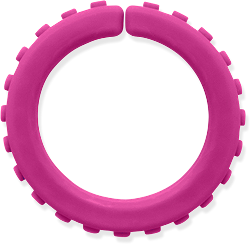 ARK Therapeutic braccialetto da masticare giocattolo sensoriale magenta piccolo standard Getextureerde kauwarmband om te draaien om de pols, alternatief voor kauwen op mouwen, voor kinderen en volwassenen.