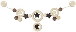 Heimess catenella passeggino legno luna e stelle con clip 40 cm
