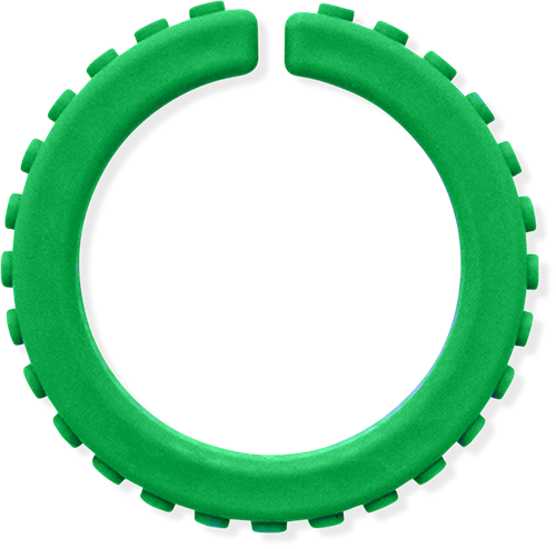 ARK Therapeutic bracciale da masticare giocattolo sensoriale verde XXT extra resistente Getextureerde kauwarmband om te draaien om de pols, alternatief voor kauwen op mouwen, voor kinderen en volwassenen.