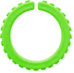 ARK Therapeutic bracciale da masticare giocattolo sensoriale verde lime XT medio Getextureerde kauwarmband om te draaien om de pols, alternatief voor kauwen op mouwen, voor kinderen en volwassenen.