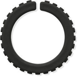 ARK Therapeutic braccialetto da masticare giocattolo sensoriale nero grande XT medio Getextureerde kauwarmband om te draaien om de pols, alternatief voor kauwen op mouwen, voor kinderen en volwassenen.