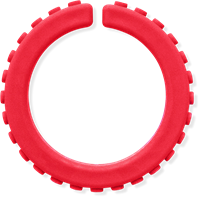 ARK Therapeutic bracciale da masticare giocattolo sensoriale rosso grande Getextureerde kauwarmband om te draaien om de pols, alternatief voor kauwen op mouwen, voor kinderen en volwassenen.