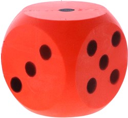 Dobbelsteen Bal Soft Rood 16 Cm