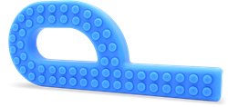 ARK Therapeutic gioco da mordere sensoriale Grabber Brick Chewy P blu XXT resistente Combinatie van de Grabber-vorm en de sensorische noppen van de Brick Stick, voor stevige kauwers.