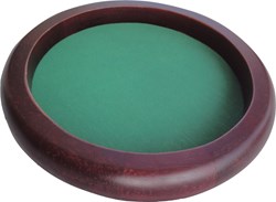 HOT Games Dobbelpiste marrone in legno rotondo 35cm.gr.vilt