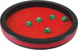 HOT Games Dobbelpiste 40 cm.zw.MDF/rosso.velluto