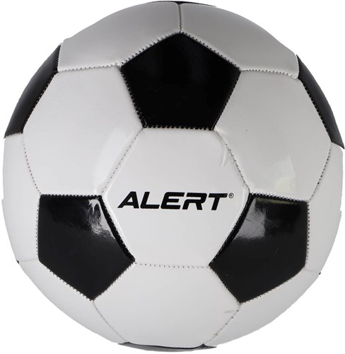 Alert pallone da calcio bianco-nero misura 5 – palla sportiva resistente per bambini
