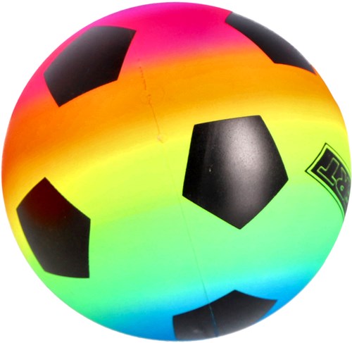 Alert pallone calcio arcobaleno PVC 15 cm - set 3 pezzi per giocare all’aperto