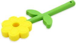 ARK Therapeutic giocattolo da masticare Flower Wand giallo giocattolo sensoriale Tweekleurige kauwstaaf met bloemvorm, geschikt voor kauwen met kiezen én voortanden.