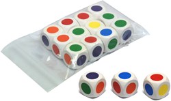 HOT Games dado giocattolo D6 16 mm bianco dado colorato