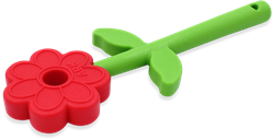 ARK Therapeutic gioco da masticare Flower Wand rosso giocattolo sensoriale Tweekleurige kauwstaaf met bloemvorm, geschikt voor kauwen met kiezen én voortanden.