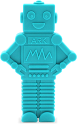 ARK Therapeutic giocattolo da masticare robot MEGA RoboChew giocattolo masticabile turchese Extra grote, robotvormige kauwtool met meer volume voor stevige kauwers.