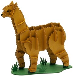 Fridolin modello di carta 3D alpaca - kit creativo modello carta