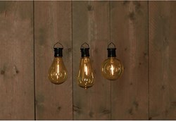 Anna's Collection lampada solare da esterno retro filamento nero LED giardino