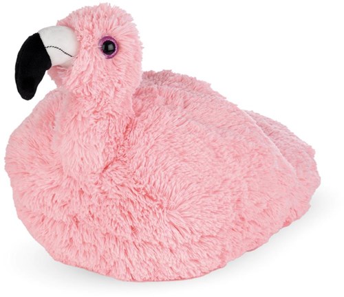 Noxxiez scaldapiedi fenicottero - sacco piedi peluche rosa cuscino giocattolo