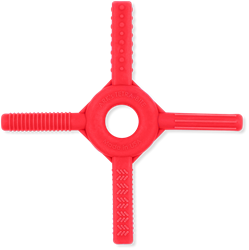 ARK Therapeutic gioco da masticare sensoriale fidget rosso per bambini Handkauwtool met 4 texturen die ook dienst doet als fidget voor focus en concentratie.