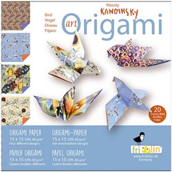 Fridolin set carta origami Kandinsky 15x15 cm 20 fogli arte