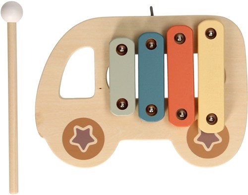 Xylophoon legno auto giocattolo educativo multicolore-3