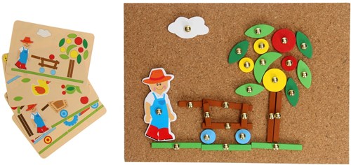 Hamertje Tik fattoria set costruzioni in legno giocattolo creativo fattoria