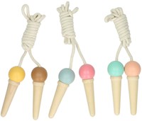 Lobbes corda per saltare in legno gelati 200cm giocattolo colorato