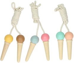 Lobbes corda per saltare in legno gelati 200cm giocattolo colorato