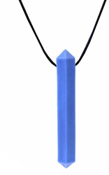 ARK Therapeutic collana da masticare giocattolo Krypto-Bite - extra resistente blu Discrete, edelsteenvormige kauwketting voor kalmerende orale input bij kinderen, tieners en volwassenen.