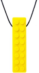 ARK Therapeutic collana da mordere Brick Stick giocattolo sensoriale giallo Getextureerde bakstenen kauwhanger voor sensory seekers, geeft rijke orale input voor kinderen en volwassenen.