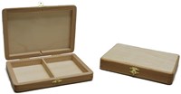 HOT Games scatola in legno per carte da gioco - custodia per 2 mazzi carte
