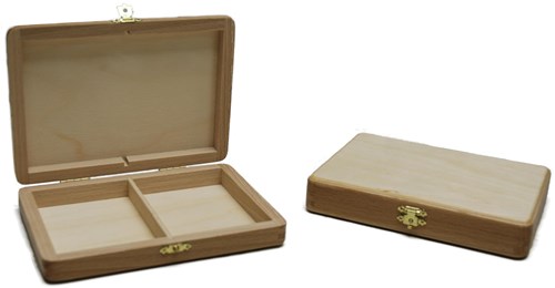 HOT Games scatola in legno per carte da gioco - custodia per 2 mazzi carte