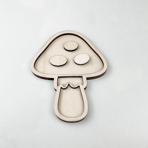 FiQ houten vulvorm Paddenstoel - 14×11,5 cm