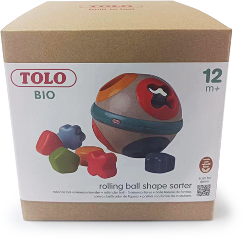 Tolo Bio palla incastra forme giocattolo sostenibile per bambini piccoli-3