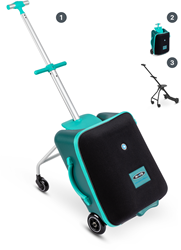 Micro valigia ride-on Eazy Forest Green valigia da viaggio per bambini