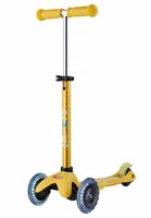 Micro Monopattino Bambini Mini Deluxe LED Giallo - Regolabile e Durevole-3