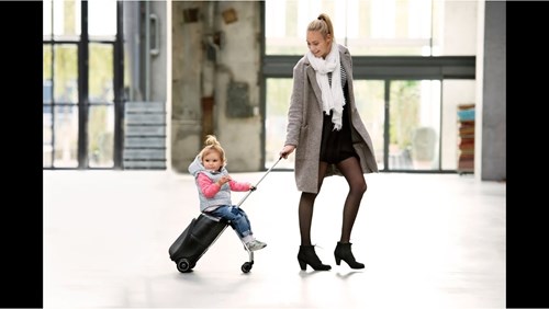 Micro valigia ride-on bagaglio per bambini Eazy Black trolley-2