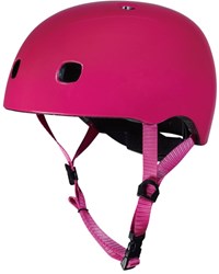 Micro casco bambino bici e monopattino Deluxe Raspberry con luce LED