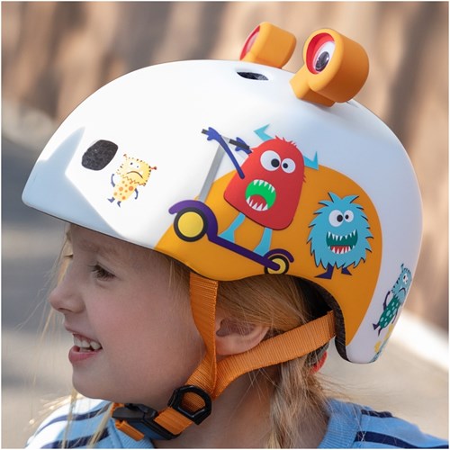 Micro casco bici 3D Monsters S - casco per bambini con luce LED-2