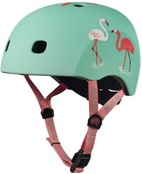 Micro casco bici Flamingo menta con luce LED per bambini taglia M
